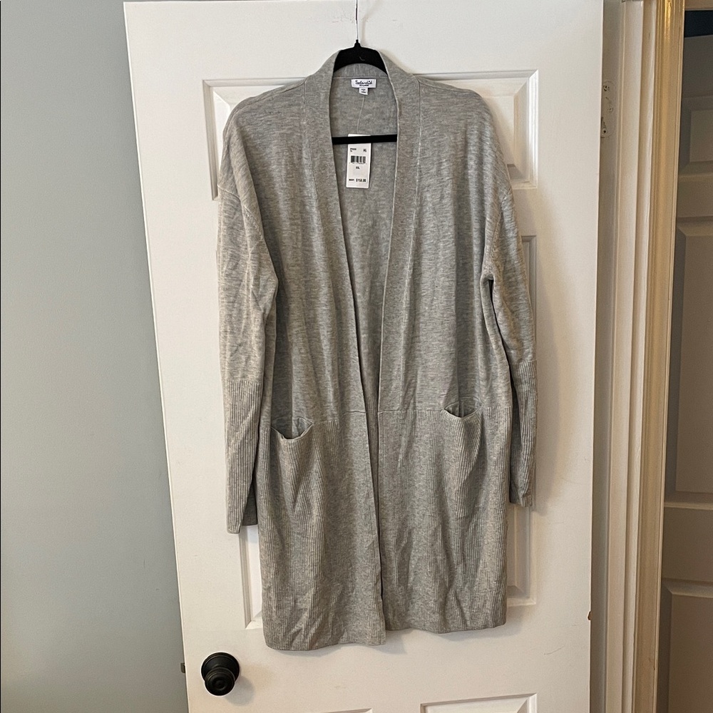 Splendid Light Gray Open Cardigan nwt